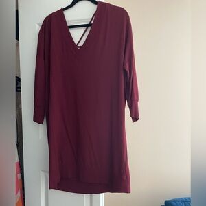 Burgundy Sweater Dress - Express